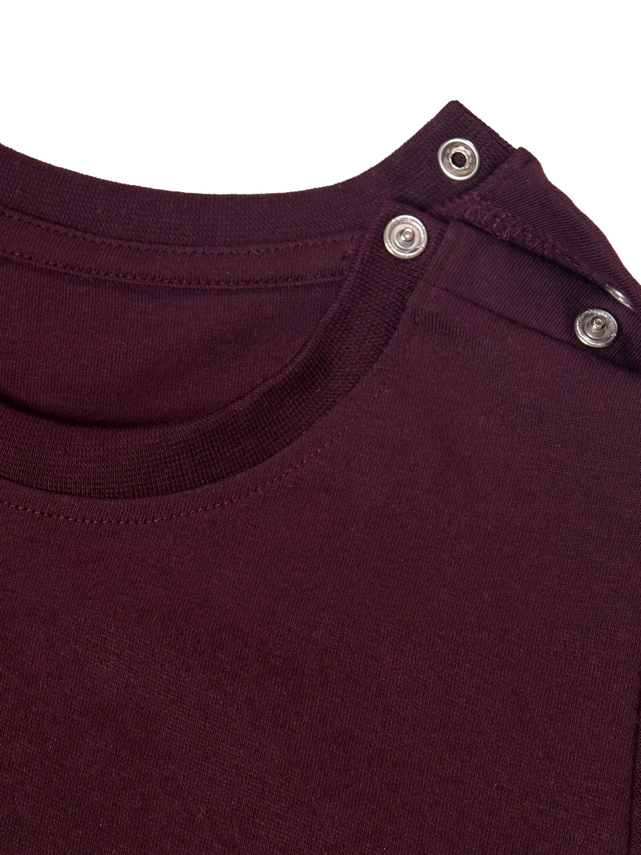 Round Neck T-Shirt with Shorts – Cotton Casual Wear Set (Burgandy) – Suitable for Kids (2–6 Years)