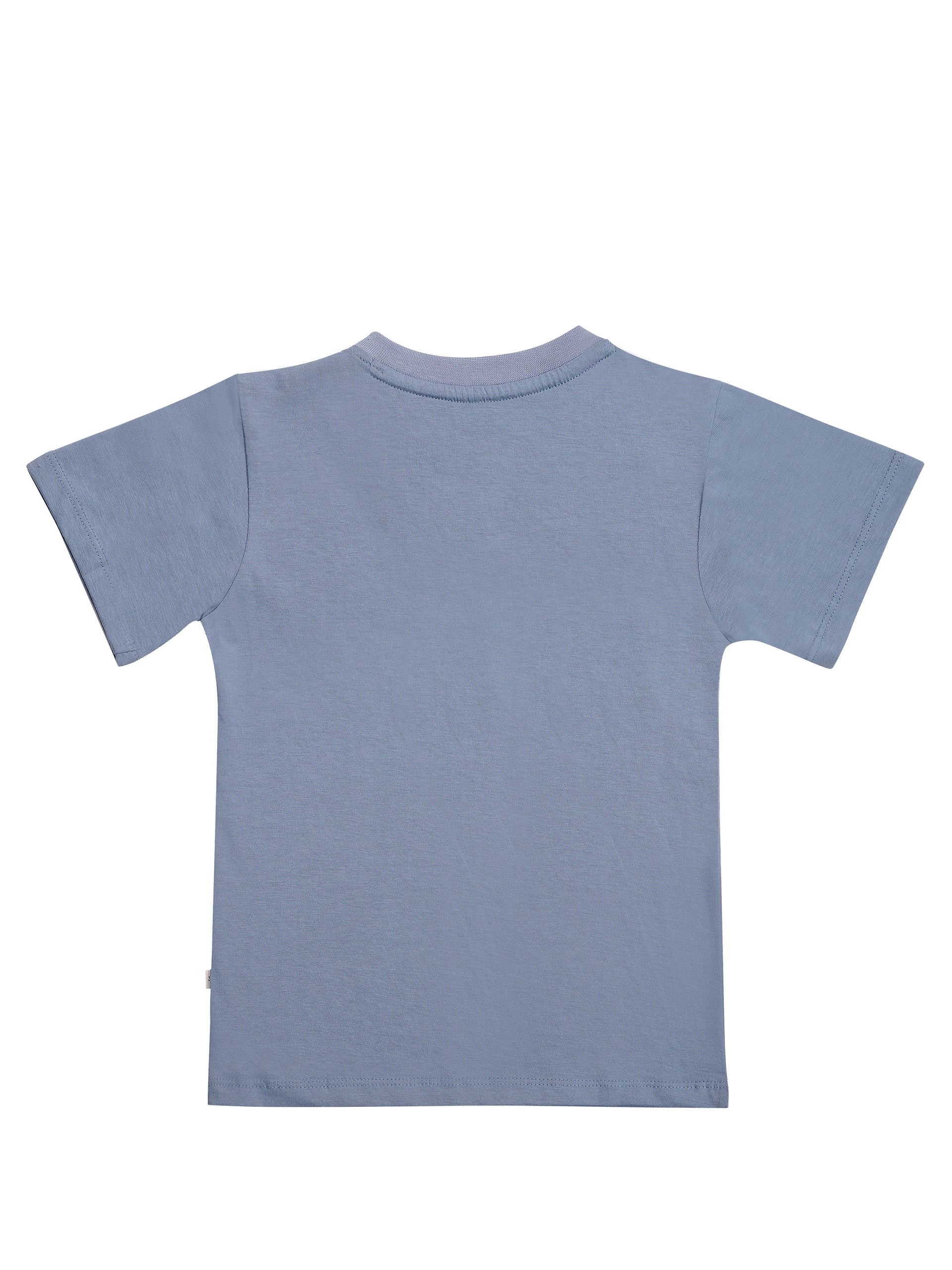 Round Neck T-Shirt with Shorts – Cotton Casual Wear Set (Light Blue & Cool Kid ) – Suitable for Kids (2–6 Years)