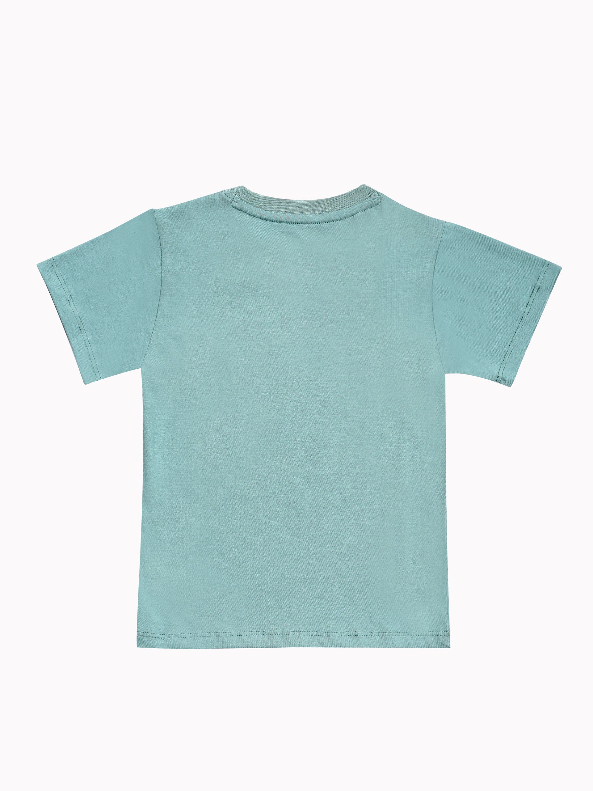 Round Neck T-Shirt with Shorts – Cotton Casual Wear Set (Light Green & Enjoy My Panda Life) – Suitable for Kids (2–6 Years)