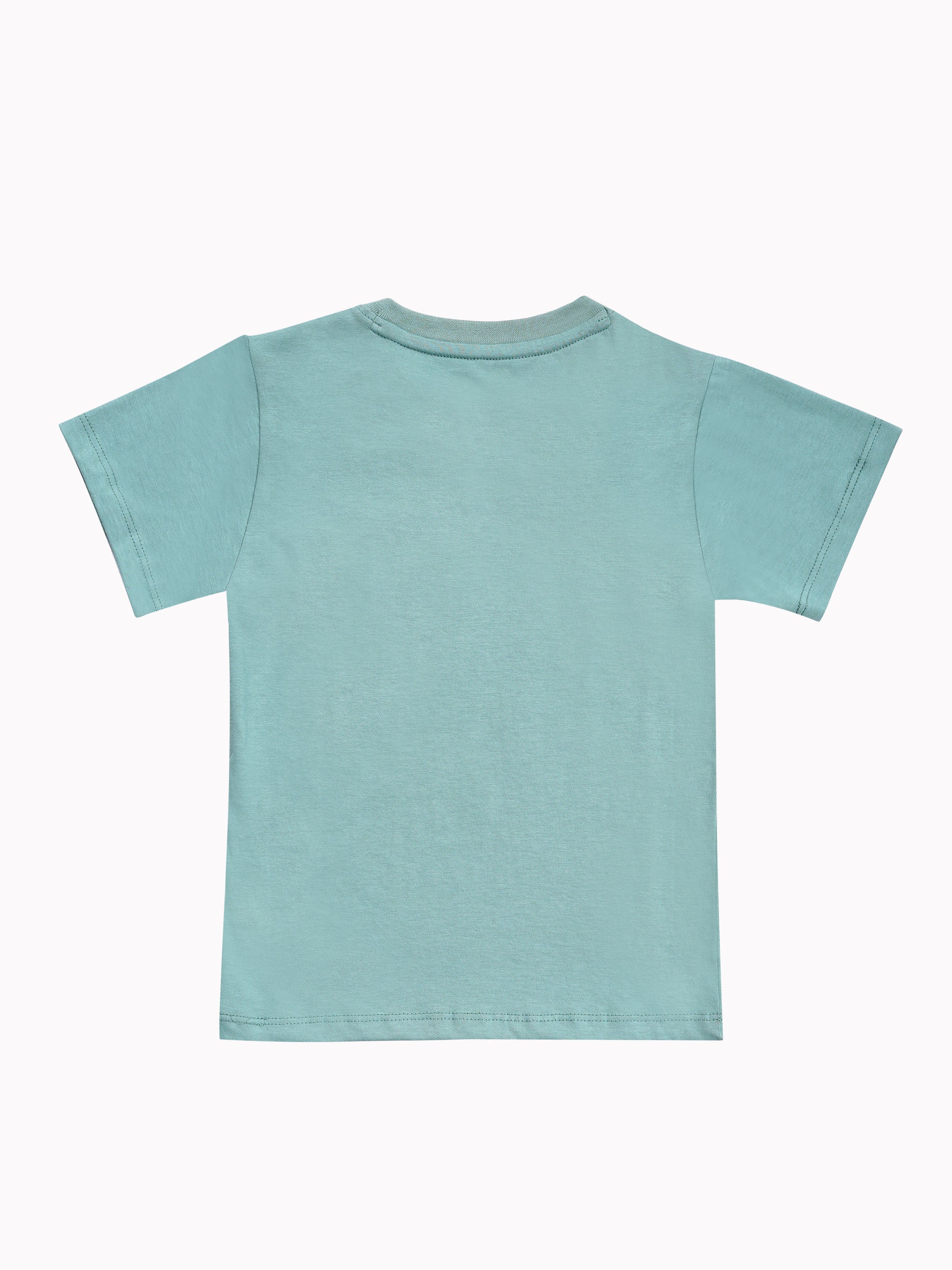 Round Neck T-Shirt with Shorts – Cotton Casual Wear Set (Light Green & Enjoy My Panda Life) – Suitable for Kids (2–6 Years)