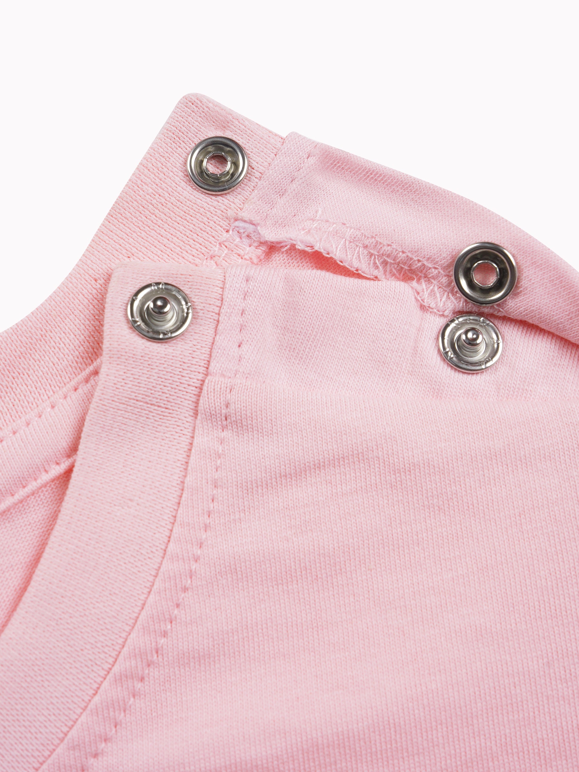 Round Neck T-Shirt with Shorts – Cotton Casual Wear Set (Pink & I Love You) – Suitable for Kids (2–6 Years)