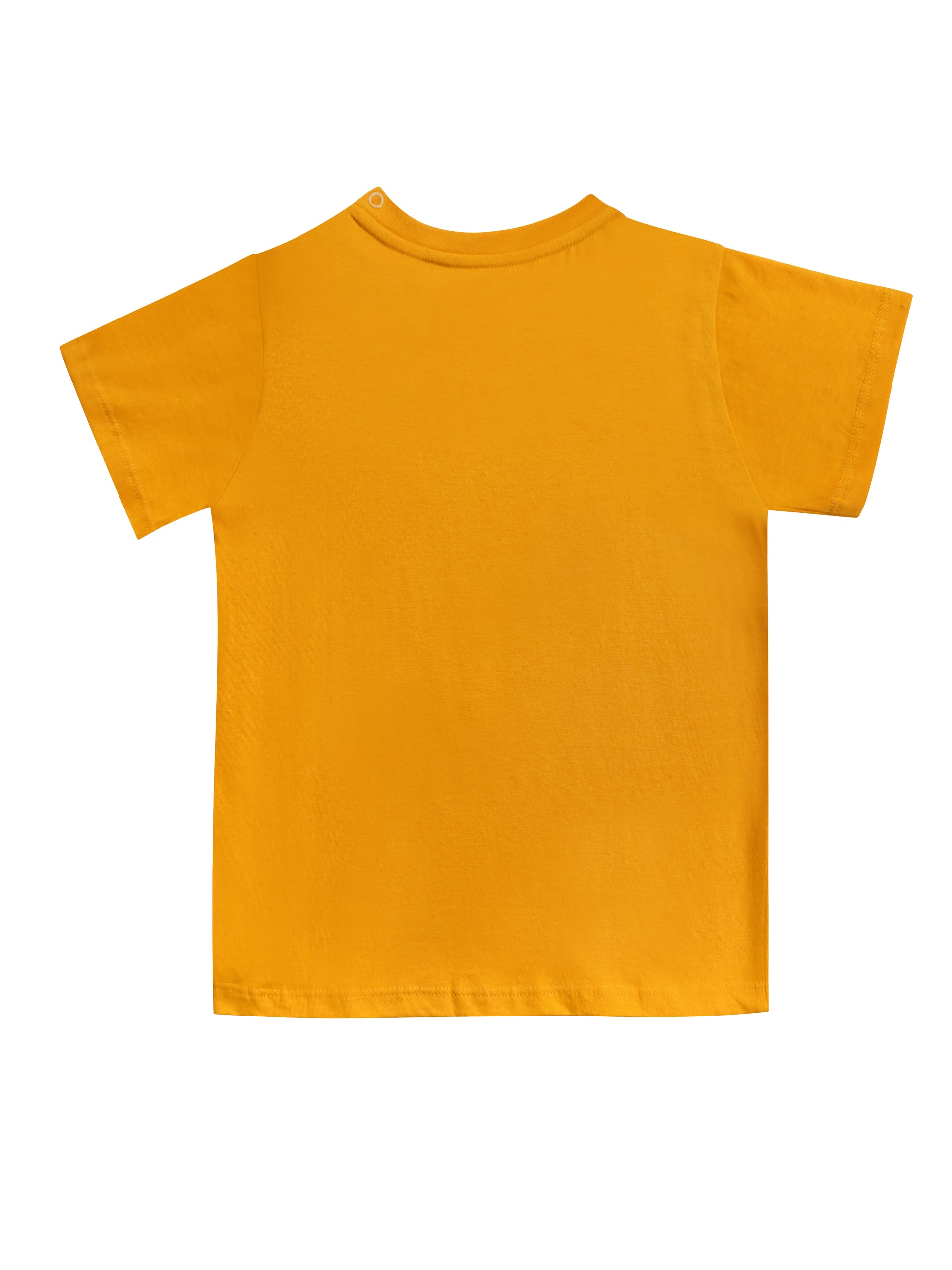 Round Neck T-Shirt with Shorts – Cotton Casual Wear Set (yellow & cute little) – Suitable for Kids (2–6 Years)